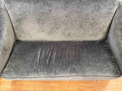 Gray Velvet Loveseat