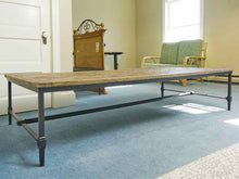 Pottery Barn  Weathered Oak Parquet Top Cocktail Table