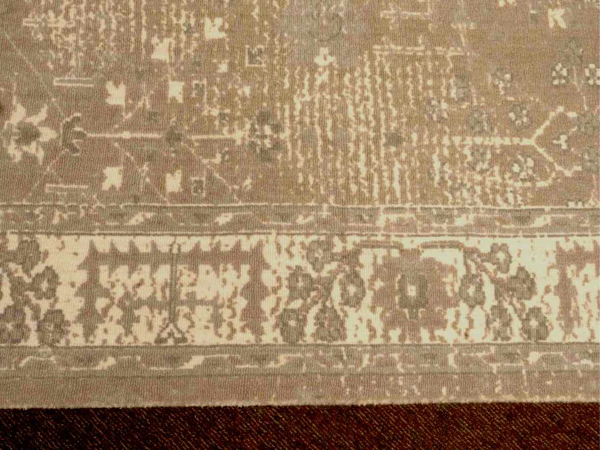 Pottery Barn Kaleen 'Recva' Rayon & Wool In Beige/Green/ Ivory  Area Rug