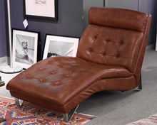 Caramel Bonded Leather Chaise