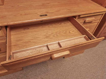Winners Only Oak Roll Top Desk with File Drawer (includes 4 keys)