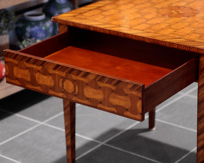 Maitland Smith Marquetry Inlaid Game Table