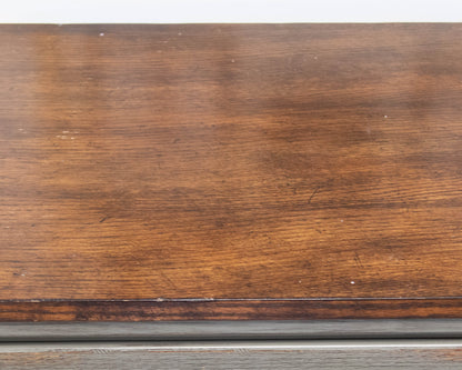 Pottery Barn Clerk's Cabinet in French Blue with Natural Finish Top