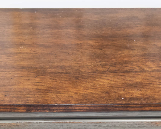 Pottery Barn Clerk's Cabinet in French Blue with Natural Finish Top