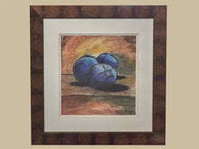 Blueberry Print in Wood Frame