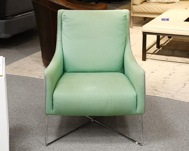 Italsofa Contemporary Slope Arm Chair in Grey & Green