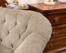 Grey Tufted Settee