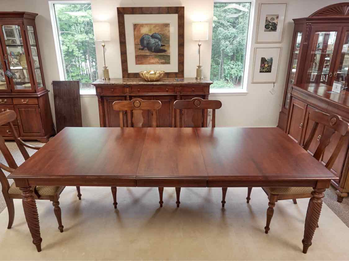 Ethan Allen British Classics Cherry Table & 6 Chair Set