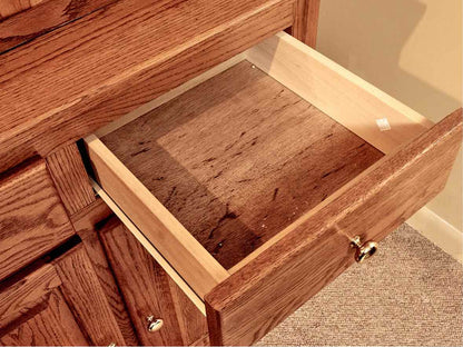 Oak  Hutch with 3 Glass Doors
