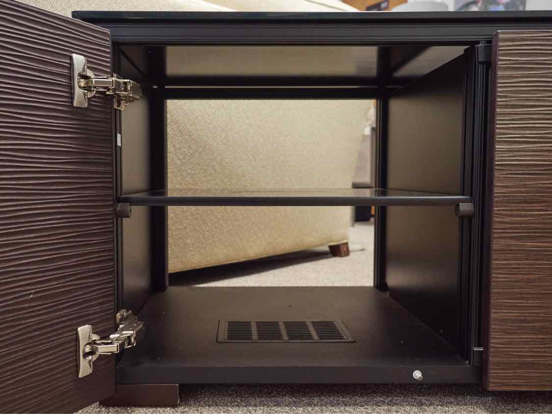 Salamander Berlin 237 Media Console in Wenge with Textured Doors