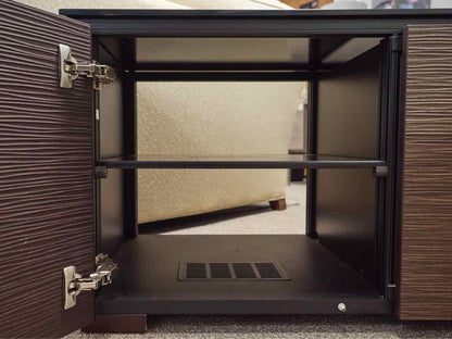 Salamander Berlin 237 Media Console in Wenge with Textured Doors