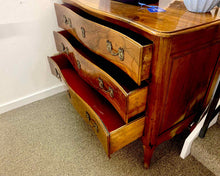 French Style Chestnut 3 Drawer Chest with Brass Wreath & Laurel Handles
