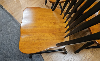 Dual Tone Maple & Black Dining Set