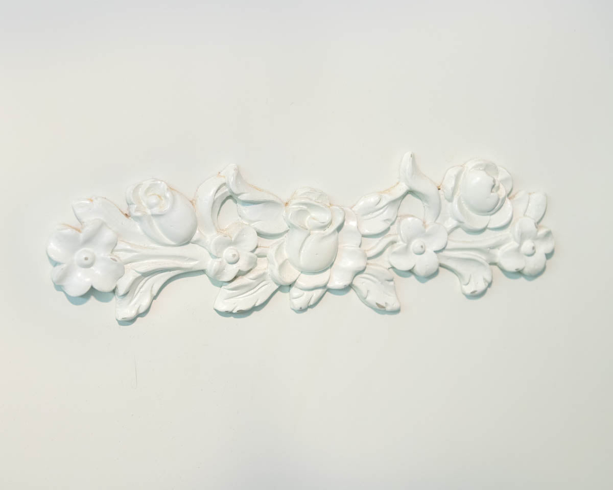 White Full Arch Bed with Floral Detail