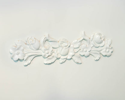 White Full Arch Bed with Floral Detail