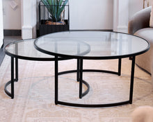 Uttermost 'Corrine' Round Glass Top Nesting Cocktail Tables