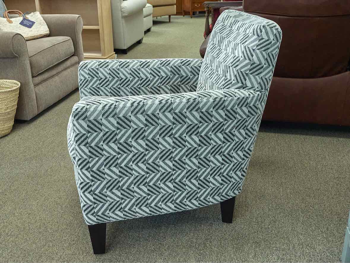 Max Home  Accent Chair in Checkmate Graphite Upholstery