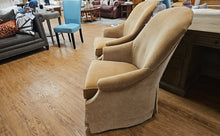 Ethan Allen Pair of Deep Gold Swivel Chairs