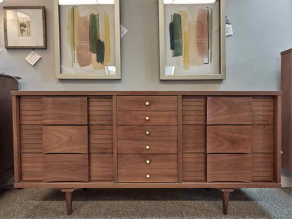RWay Light Cherry MCM Nine Drawer Dresser