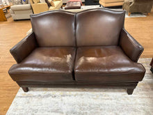 Chocolate Leather Loveseat