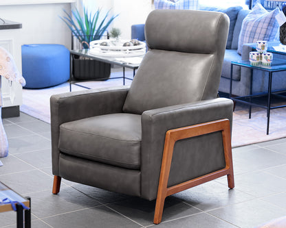 Gray Leather Recliner