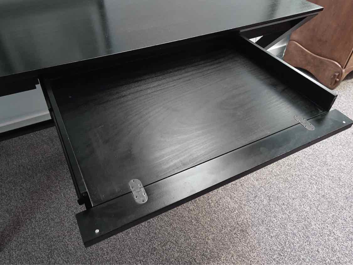 Crate & Barrel Black Finish Desk with X Legs