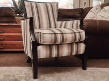 Pair Of  Sam Moore Black,Gray ,Tan,Ivory Striped Upholstered Chairs