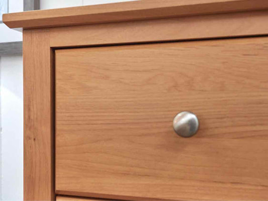 Solid Cherry 6 Saftey Lock Drawers Chrome Knobs Chest