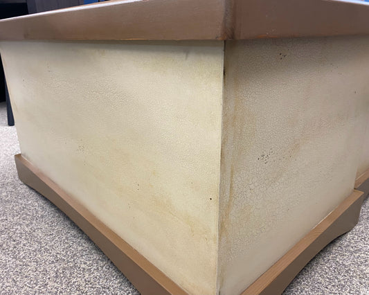 Lift Top Storage Trunk in Cream Finish