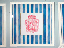 'Chinoiserie Vase I' White Framed Print Under Glass
