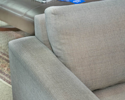 Castlery 3-Cushion 84" Track Arm Sofa in Oatmeal Heather Fabric
