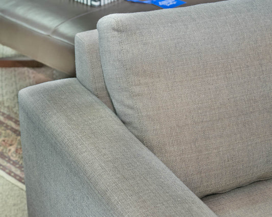 Castlery 3-Cushion 84" Track Arm Sofa in Oatmeal Heather Fabric