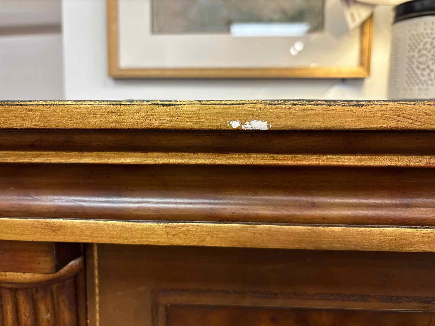 Maitland-Smith Biedermeier-Style Leather Secretary Desk