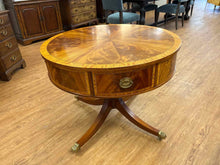 Mahogany Inlaid Drum Table