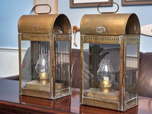 Pair Of Davy & Co London  Antique Brass Kerosene Lanterns