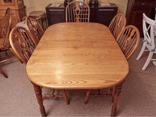 Bent Bros Colonial Oak Oval  Table & 6 Oak Windsor Chair Set