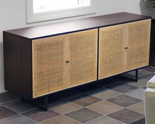 Pottery Barn Dolores Cane Console Table