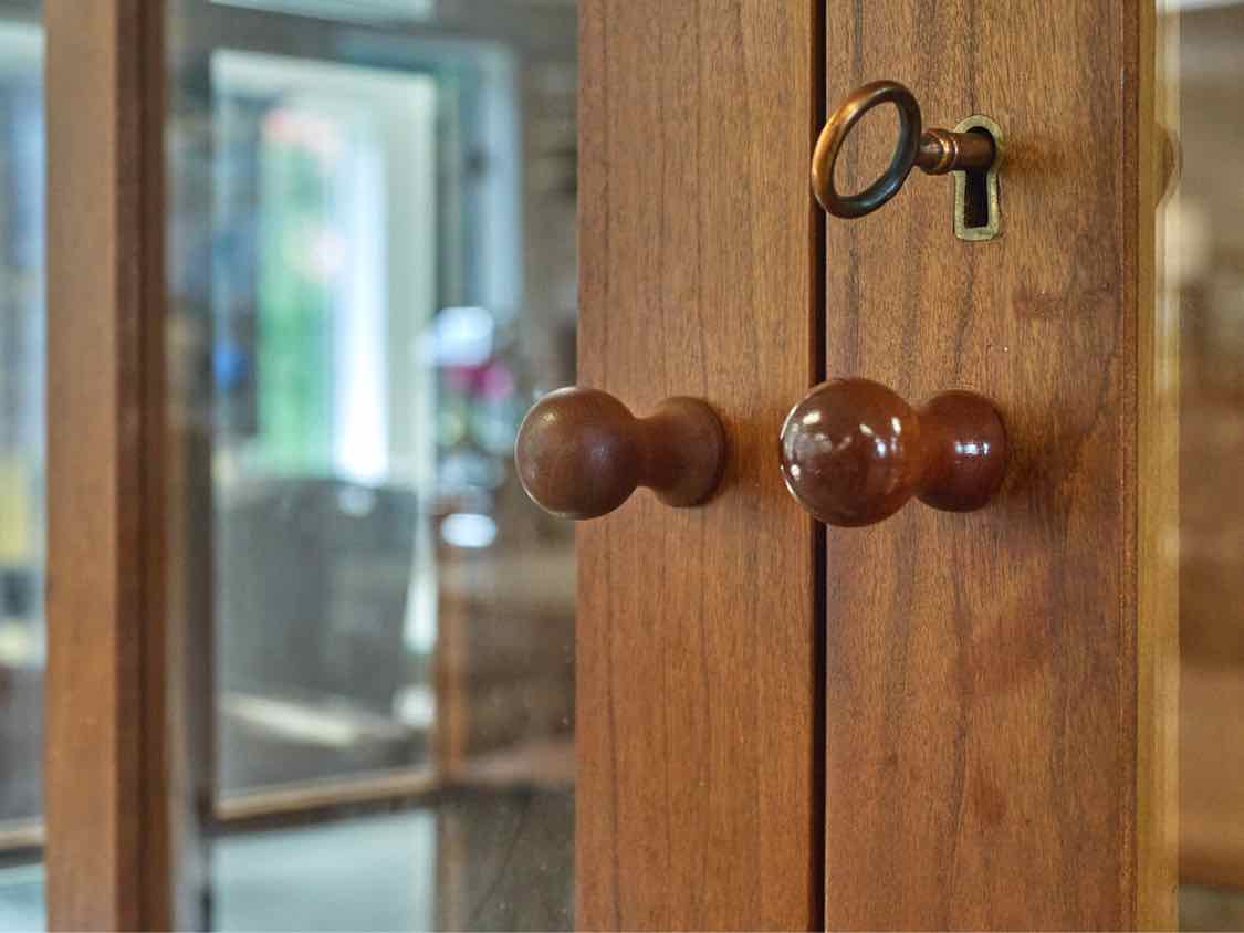 Stickley Cherry Lighted Display Cabinet