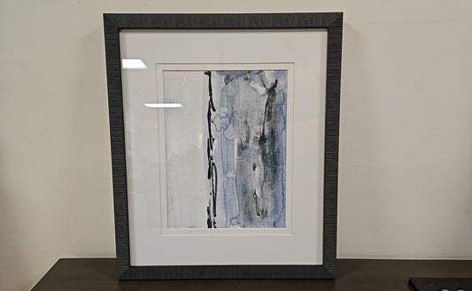 'At the Dawn A' Abstract with Distressed Black Frame