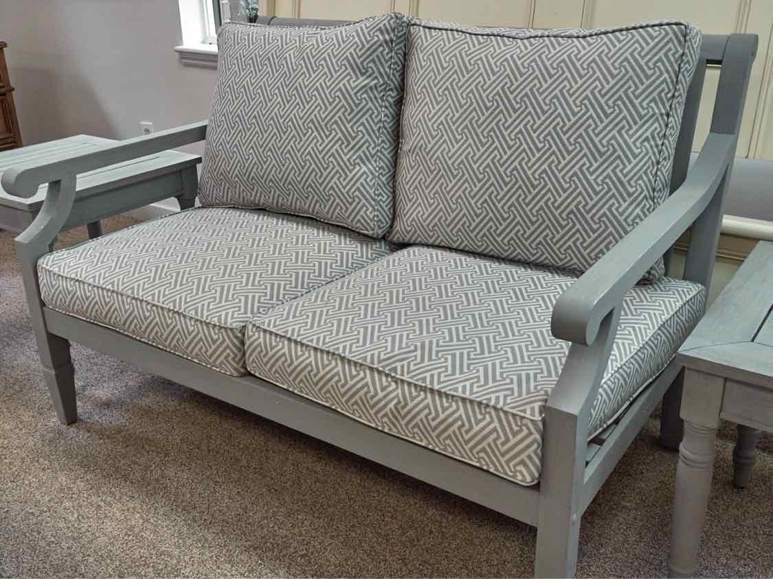 Indoor/Outdoor Set Refinish & Painted in Light Gray