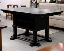 Black Pedestal Pub Dining Table
