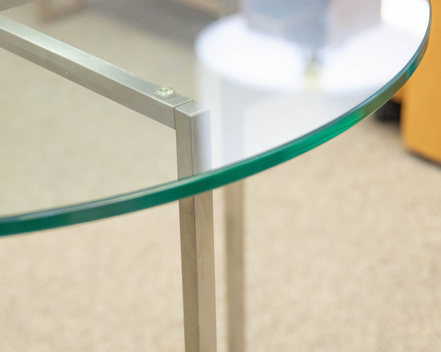 Room & Board Glass & Metal Contemporary Side Table