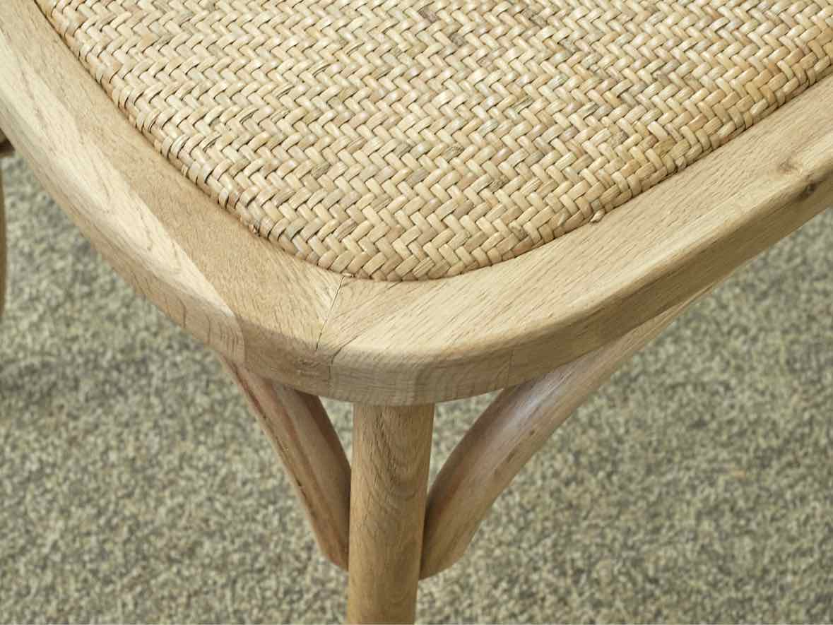 Pair of Ballard Design 'Constance' Rattan Dining Chairs