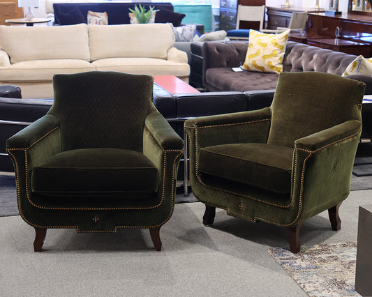 Pair of Hickory Accent Chairs