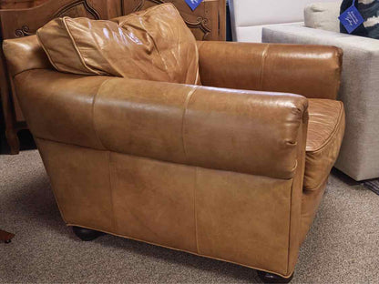 RH Saddle Brown Leather Chair
