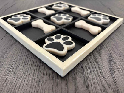 Dog Tic-Tac-Toe in Black & Ivory