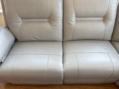 Kuka Home Grey Leather Power Reclining Sectional