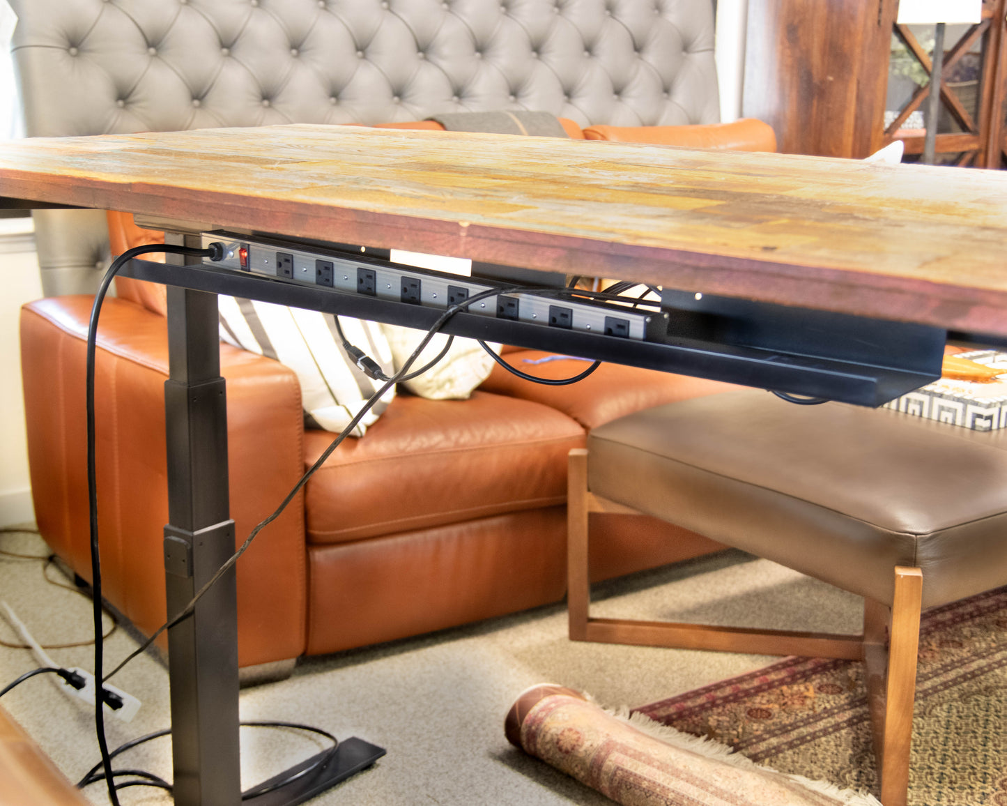 Reclaimed Wood Top Standing Desk