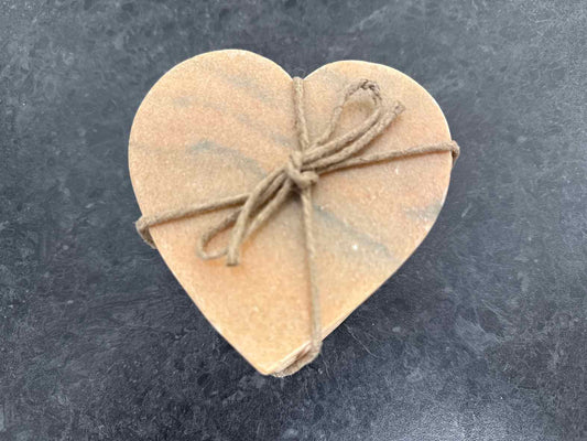 Set of 4 Pink Marble Heart Coasters