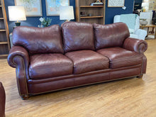 Hancock and Moore Burgundy Leather Sofa